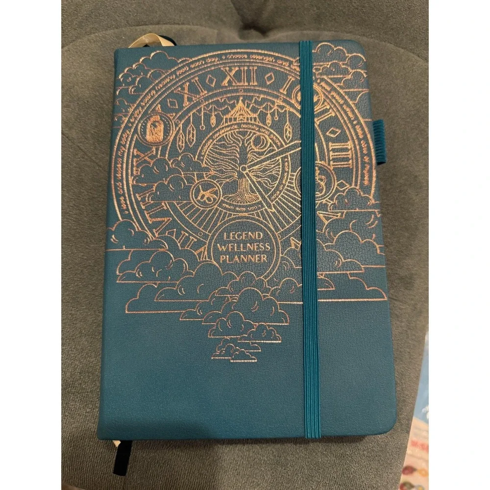 Legend Wellness Planner Journal Goal Setting Health Tracker Teal Rose Gold